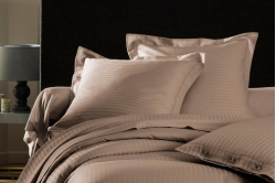 linge de lit UNI SATIN JOUR VENISE - VISON