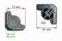 MASSE D'ANGLE M8 - dimensions vue de dessus