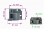 MASSE D'ANGLE M8 - dimensions vue de face