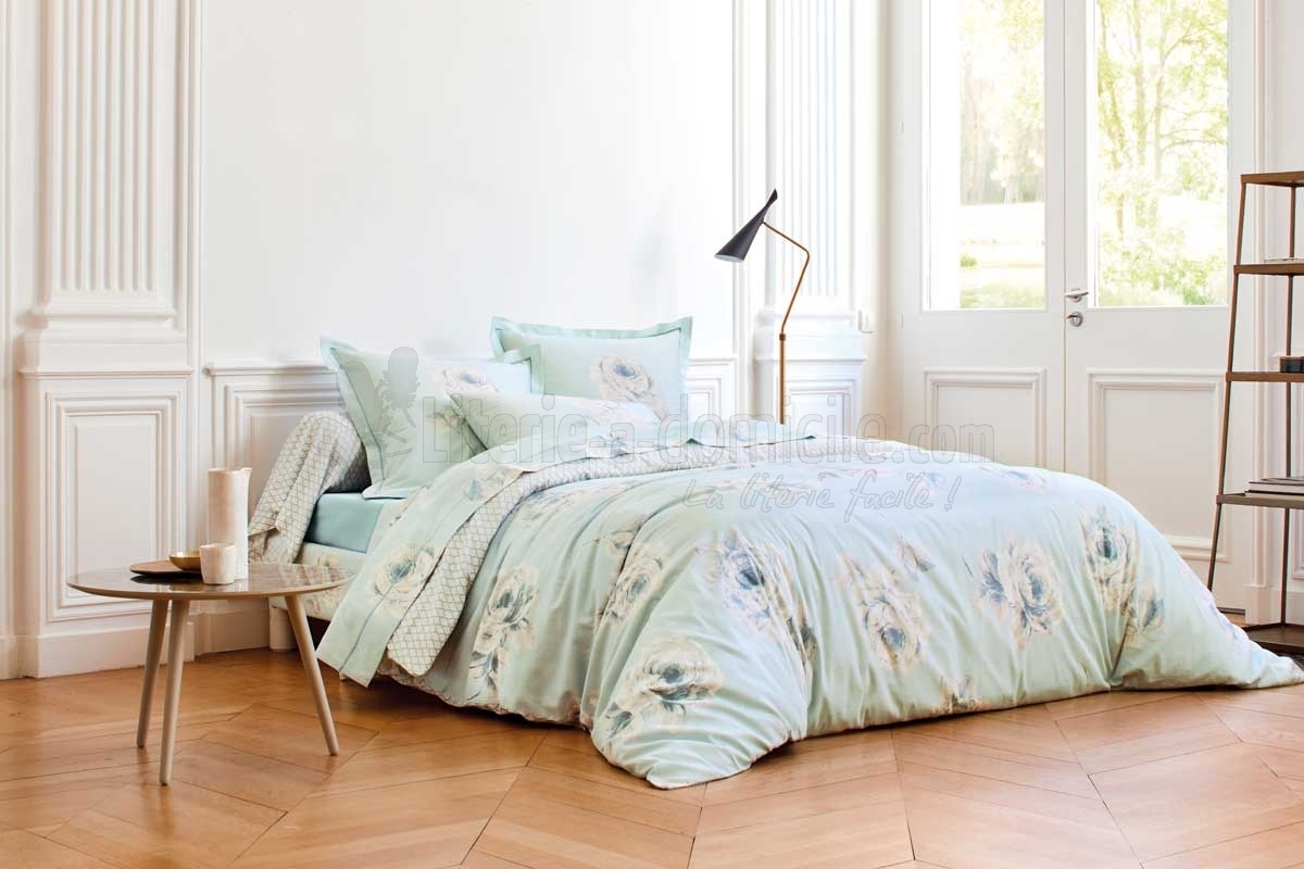 linge de lit satin ROSA AQUA de SANDERSON