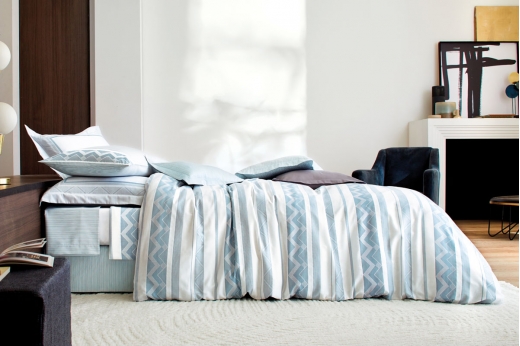 linge de lit ZIG ZAG nuage - BLANC DES VOSGES linge de lit ZIG ZAG nuage - BLANC DES VOSGES