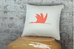 coussin CIGOGNE orange - SCION LIVING