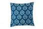 coussin MARCO POLO bleu paon - BLANC DES VOSGES