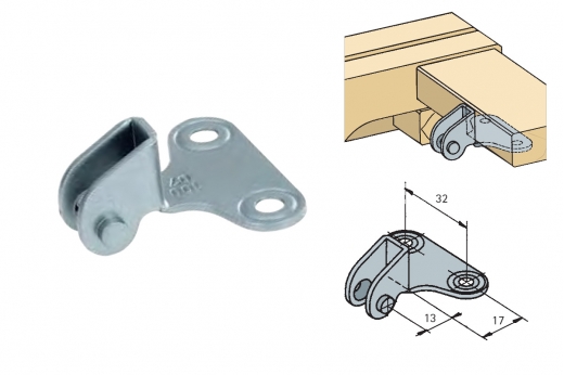 platine supérieure horizontale MULTIFLEX à visser