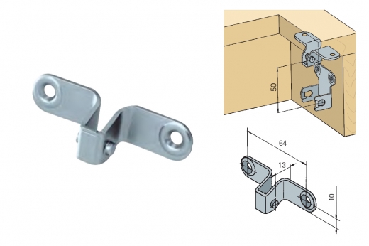 platine supérieure verticale MULTIFLEX à visser