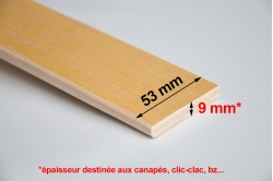 LATTE de canapé convertible 53 x 9 mm - cintrée