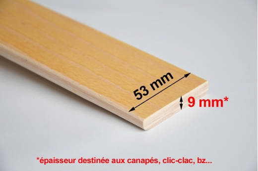 LATTE de canapé convertible 53 x 9 mm - cintrée