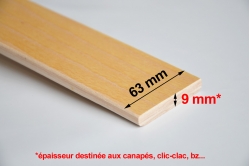 LATTE de canapé convertible 63 x 9 mm - cintrée