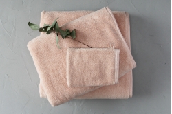 Linge de bain uni SOFT ROSE PALE - SYLVIE THIRIEZ