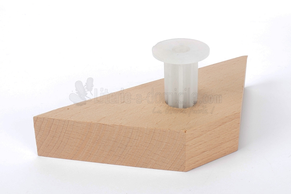 Insert plastique à ailettes long pour pieds de lit Insert plastique à ailettes long pour pieds de lit