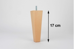 pied de lit carré conique FUSO 17 cm - section 65 mm (lot de 4)