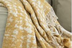 plaid BELLAGIO ocre jaune - TOISON D'OR