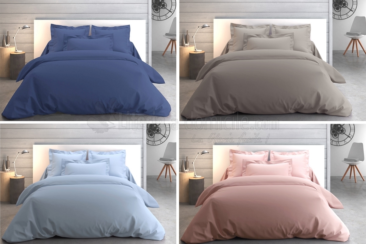 Housse de traversin percale 86 x 140 cm unie