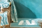 serviette invité 30x50 BANQUISE turquoise - SCION LIVING