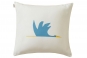 coussin carré CIGOGNE bleu canard