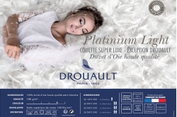 Couette 100% duvet d'oie PLATINIUM LIGHT - DROUAULT 