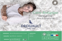 Oreiller naturel COTON BIOLOGIQUE - DROUAULT