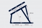 articulation pour lit coffre SOMLIFT - plan entraxes fixations