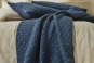 Coussin et plaid EVEREST indigo - BLANC DES VOSGES