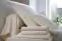 drap housse COTON PERCALE UNIE - bonnet 35 cm - BLANC DES VOSGES (nougat)