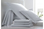 drap housse COTON PERCALE UNIE - bonnet 35 cm - BLANC DES VOSGES (platine)