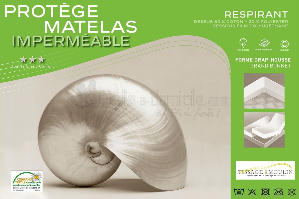 Protège-matelas imperméable 180 x 200 cm, drap-housse pour incontinence