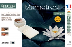 oreiller MEMOTRADI 40 x 60 cm - confort souple - BIOTEX