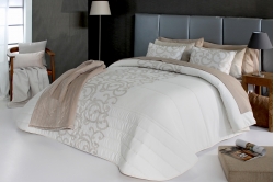 dessus de lit matelassé AMIENS beige