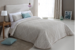 dessus de lit matelassé DENIRO beige