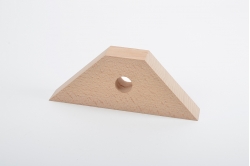 MASSE D'ANGLE bois triangulaire perçage 24 mm