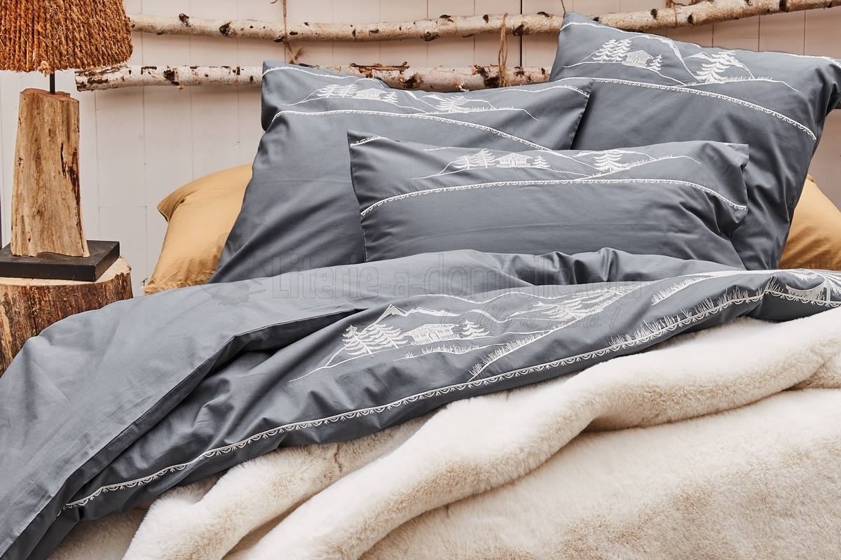 Linge de lit SYLVIE THIIRIEZ coton percale CHALET D'ALPAGE