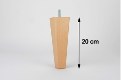 pied de lit carré conique LUPIN 20 cm (lot de 4)