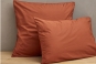 Taies d'oreiller PERCALE LAVÉE orange argile - SYLVIE THIRIEZ