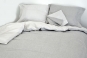 linge de lit flanelle REVERSIBLE gris et blanc - SOGNOBLU