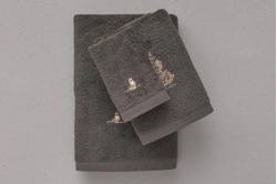 Linge de bain CACHE-CACHE gris manhattan - SYLVIE THIRIEZ