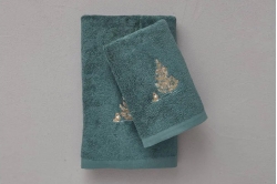Linge de bain CACHE-CACHE vert - SYLVIE THIRIEZ