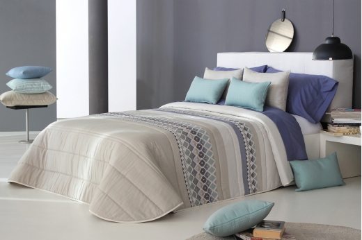 Dessus de lit matelassé FARUC beige - REIG MARTI Dessus de lit matelassé FARUC beige - REIG MARTI