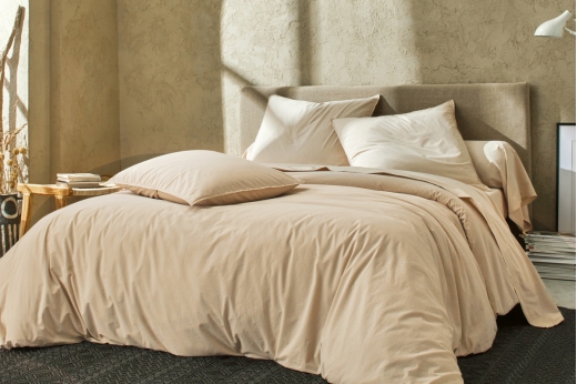 Linge de lit BOHEME CREME - BLANC DES VOSGES Linge de lit BOHEME CREME - BLANC DES VOSGES