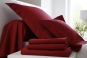 linge de lit SATIN UNI rouge (coloris fin de série) - BLANC DES VOSGES