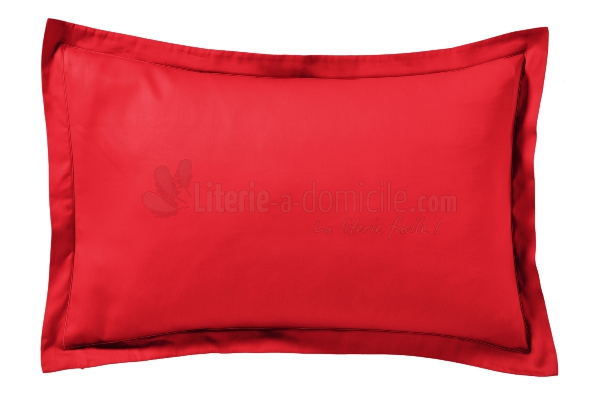 Drap housse coton rouge 140x190 bonnet 25 cm