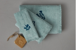 Linge de bain CONTRE-COURANTS EAU TURQUOISE - SYLVIE THIRIEZ