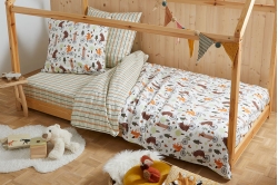 FORET A BICYCLETTE linge de lit enfant - LA MAISON DE BALMY