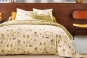 Linge de lit PETALES KAKI - BLANC DES VOSGES