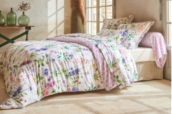 Linge de lit FLORILEGE PRAIRIE - BLANC DES VOSGES