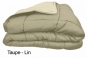 couette COCOON bicolore taupe lin