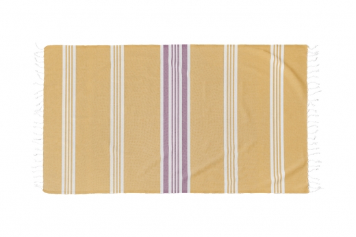 fouta ESCALE coloris CURRY - BLANC DES VOSGES