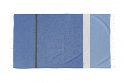 fouta SUMMER coloris BLEU ROYAL - BLANC DES VOSGES