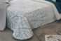 Finition dessus de lit PUY bleu - piquage vague - REIG MARTI