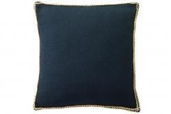 Coussin carré EDEN BLEU CORINTHE - BLANC DES VOSGES