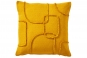 Coussin carré SIXTIES JAUNE IMPÉRIAL - BLANC DES VOSGES